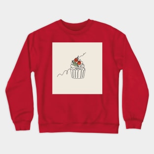 Line art style cupcake Crewneck Sweatshirt